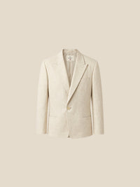 Thumbnail for Blazer Burlington Peak Lapel - crema detalle
