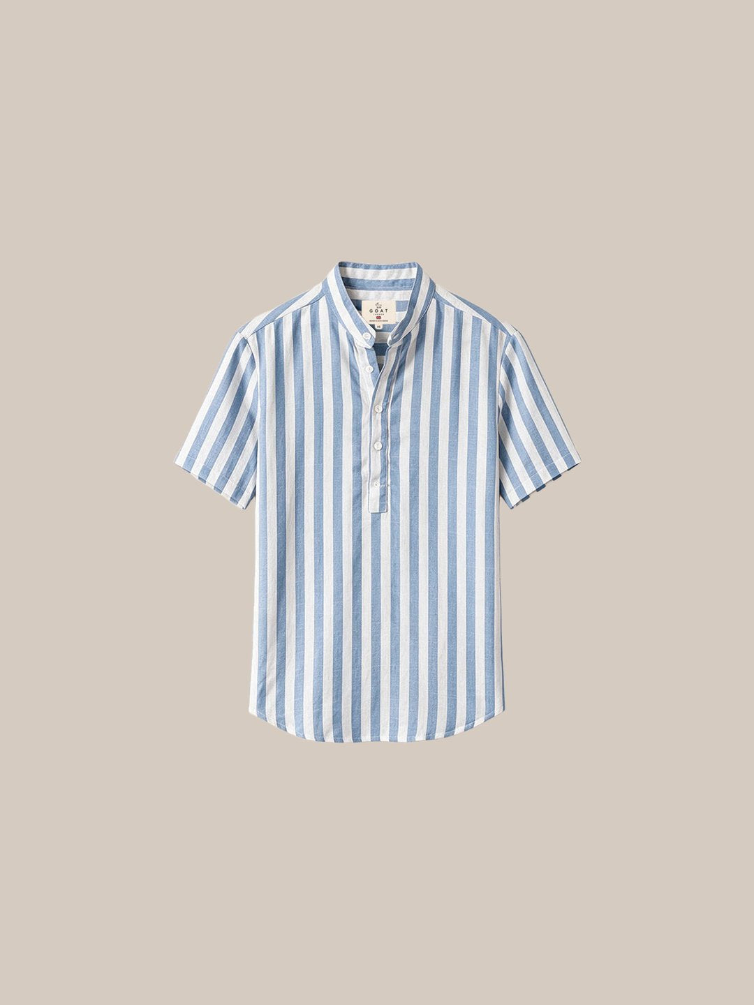 Camisa de lino manga corta a rayas - 1 fondo beige.jpg