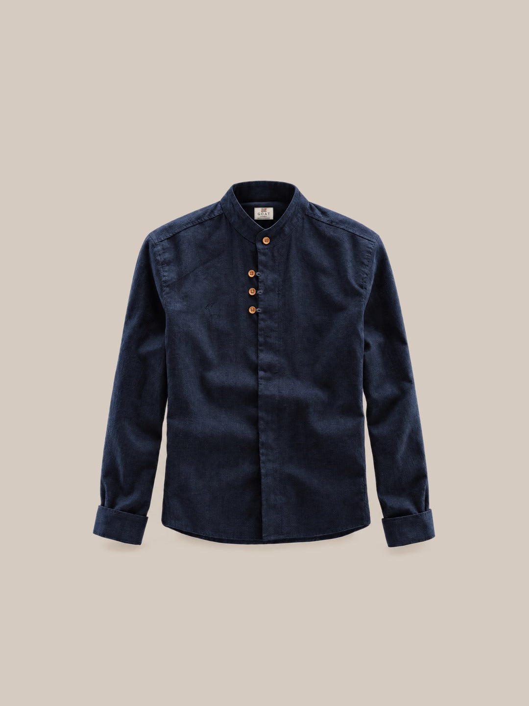 Camisa de lino Manga Larga azul - GOAT LONDON