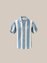 Thumbnail for Camisa Marylebone 100% Lino celeste - GOAT LONDON