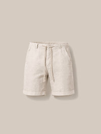 Thumbnail for Bermudas de lino beige - GOAT LONDON