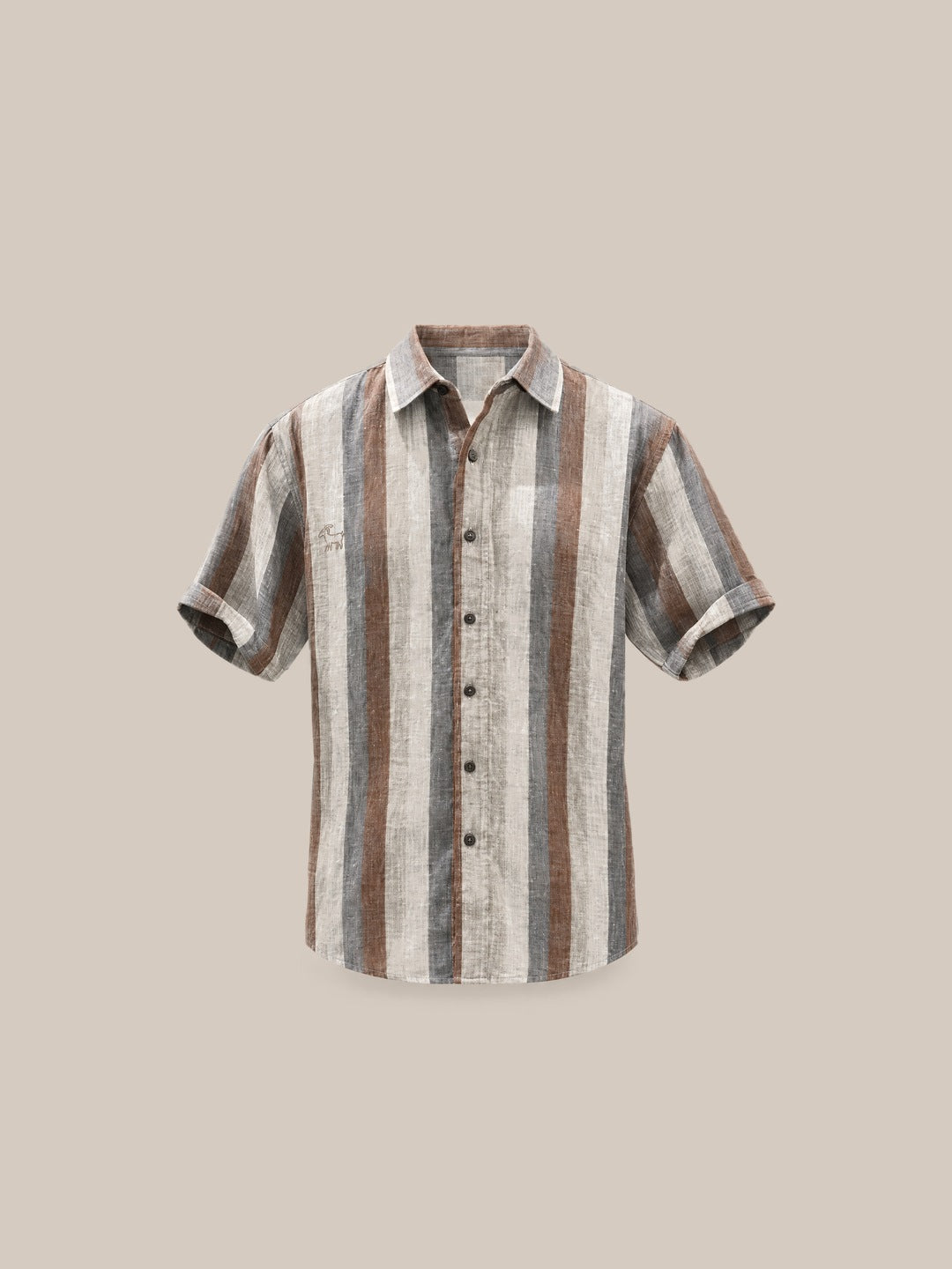 Camisa Marylebone 100% Lino marrón - GOAT LONDON