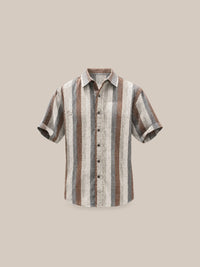 Thumbnail for Camisa Marylebone 100% Lino marrón - GOAT LONDON