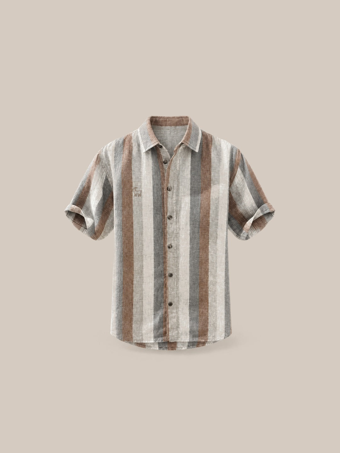 Camisa Marylebone 100% Lino marrón - GOAT LONDON