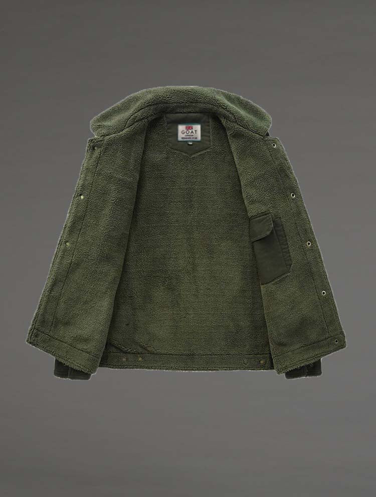 Chaqueta con forro de Sherpa Verde