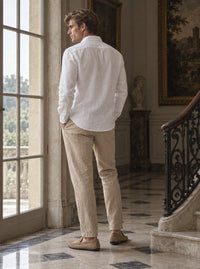 Thumbnail for Camisa Holborn 100% lino - white espaldas