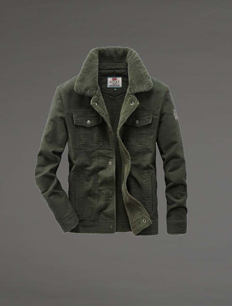 Chaqueta con forro de Sherpa Verde