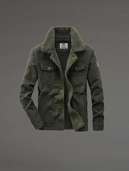 Chaqueta con forro de Sherpa Verde