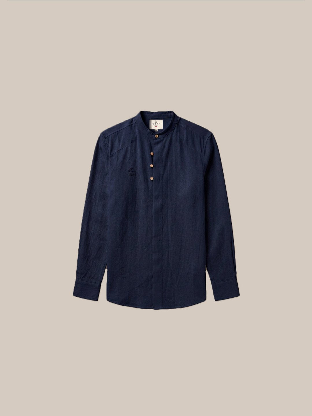 Camisa de lino Manga Larga - 11 azul