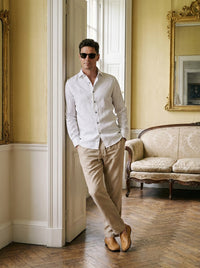 Thumbnail for Camisa Notting Hill Linen - blanca de pie
