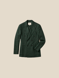 Thumbnail for Blazer St James's Linen Double-Breasted - verde oscuro flat