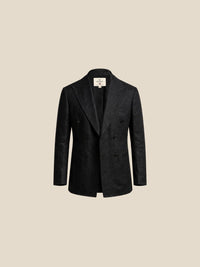 Thumbnail for Blazer St James's Linen Double-Breasted - negro frente 55