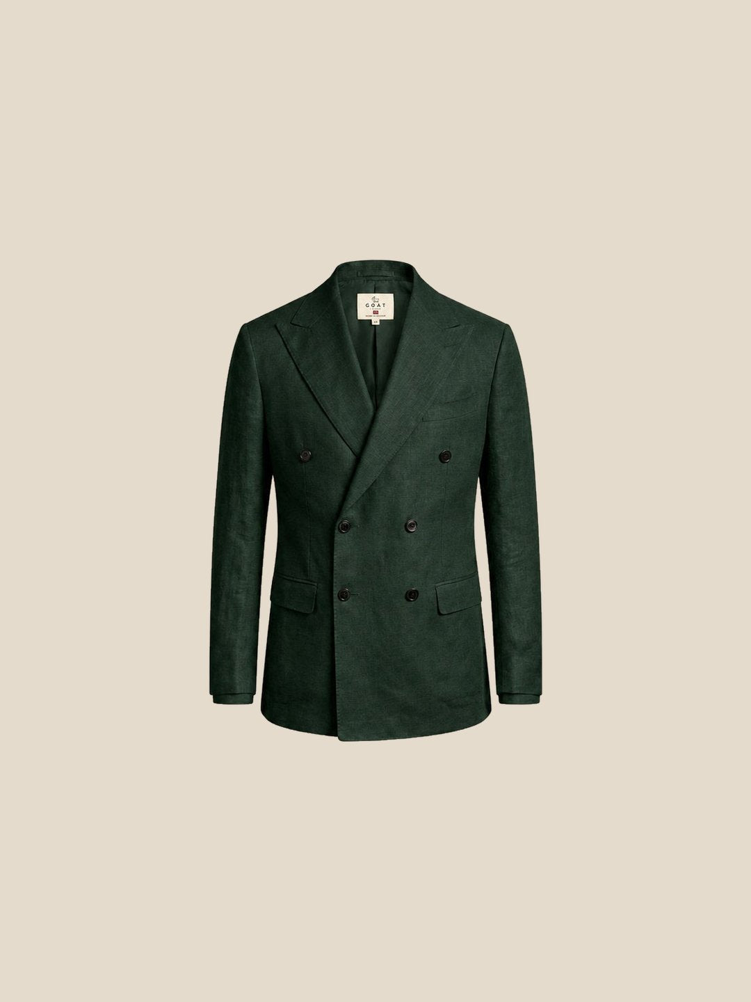 Blazer St James's Linen Double-Breasted - verde oscuro frente