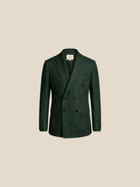 Thumbnail for Blazer St James's Linen Double-Breasted - verde oscuro frente