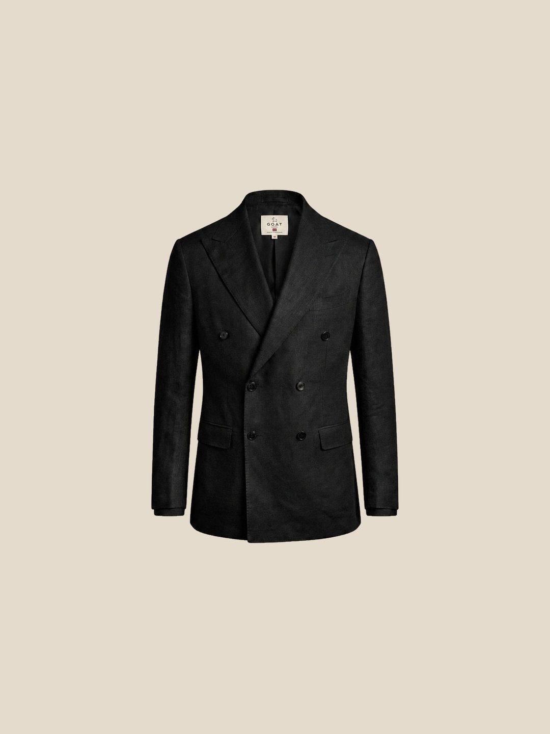 Blazer St James's Linen Double-Breasted - negro frente
