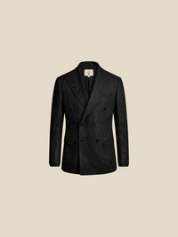 Thumbnail for Blazer St James's Linen Double-Breasted - negro frente