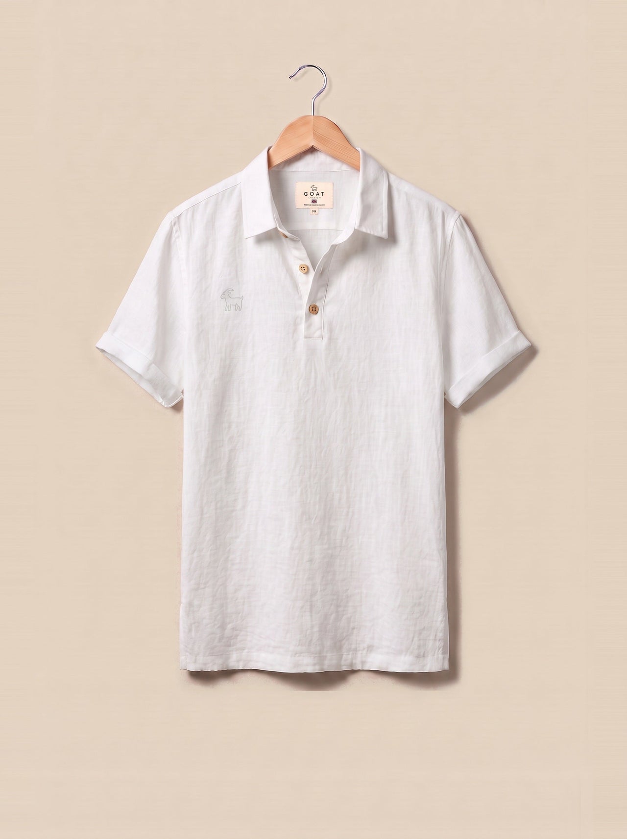 Remera Sundrige de lino - blanca arremangada IA