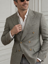 Thumbnail for Blazer St James's Linen Double-Breasted — St James verde grisaceo - detalle dia GPT.jpg