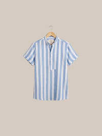 Thumbnail for Camisa de lino Manga corta a rayas — Rayas Shopify percha - IA.jpg