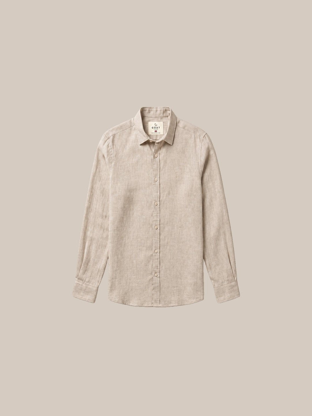 Camisa Beckenham de lino — Beckenham beige Shopify plano - IA.jpg