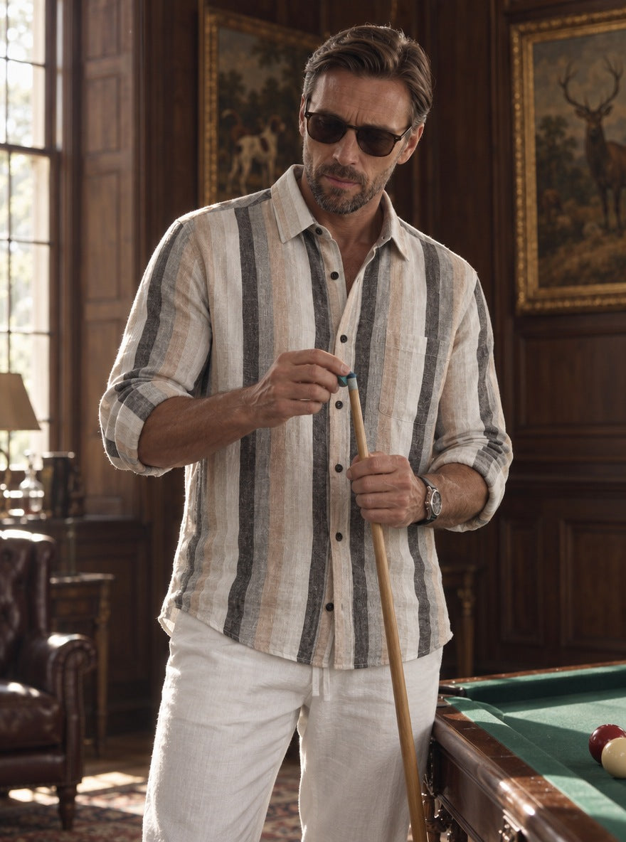 Camisa Croydon 100% lino — Croydon gris - Modelo Q detalle GPT.jpg