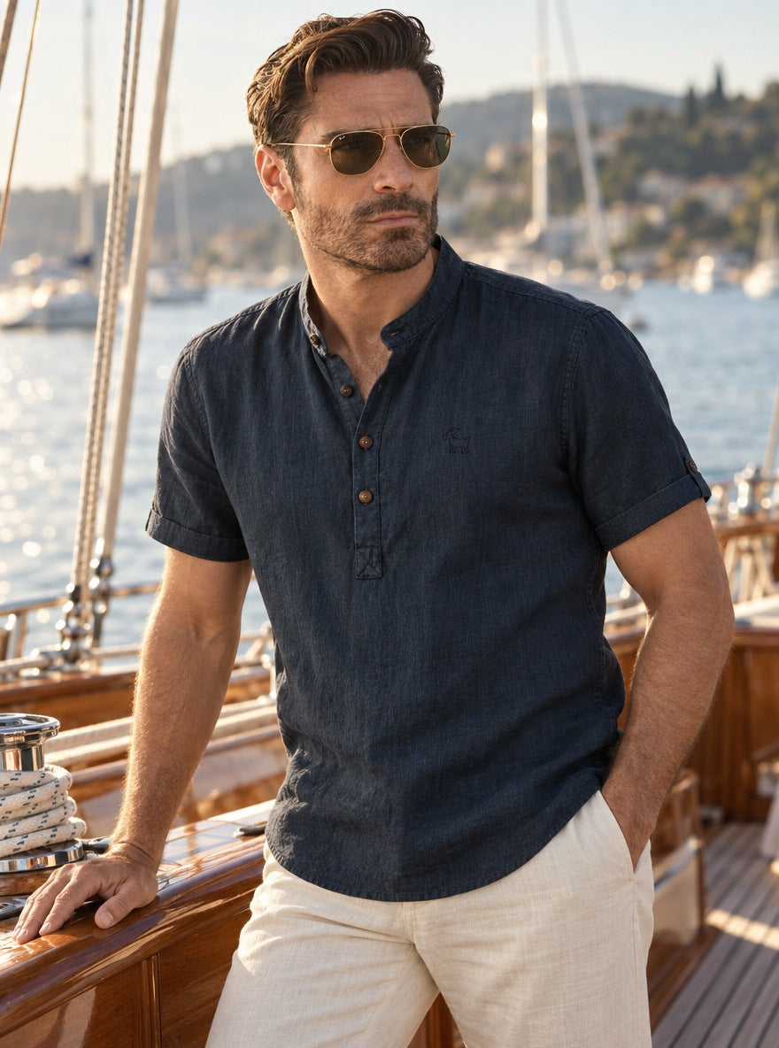Camisa Goat London Classic — Classic azul - Modelo 1 puerto GPT.jpg