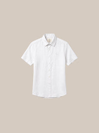 Thumbnail for Camisa 100% Lino (Black Line) — 1 blanco - IA Gemini.jpg