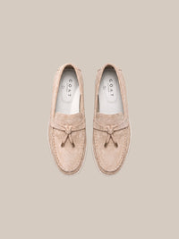 Thumbnail for Mocasín Belsize Suede Tassel — 11 khaki arriba elegante - IA.jpg