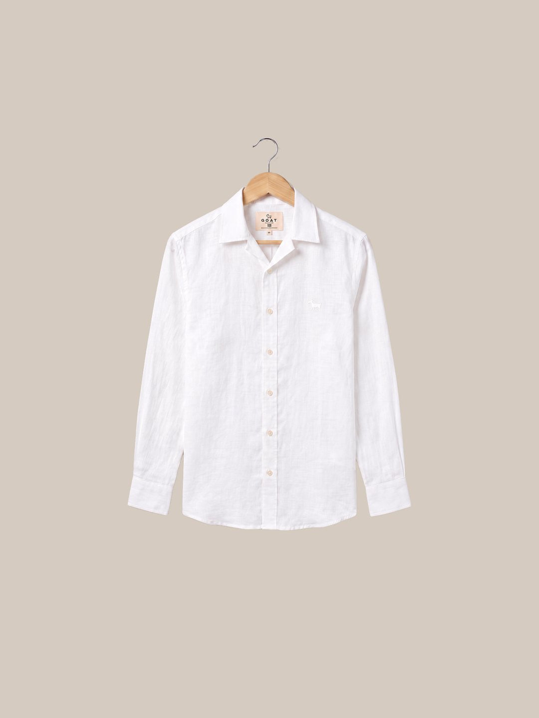 Camisa Chelsea Linen Camp Collar — Modelo 56 blanca percha - IA.jpg