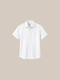 Thumbnail for Camisa 100% Lino (Black Line) — 2 blanco - IA Gemini.jpg