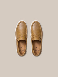 Thumbnail for Mocasín Holland Park Platform Penny — 18 light brown arriba elegante - IA.jpg
