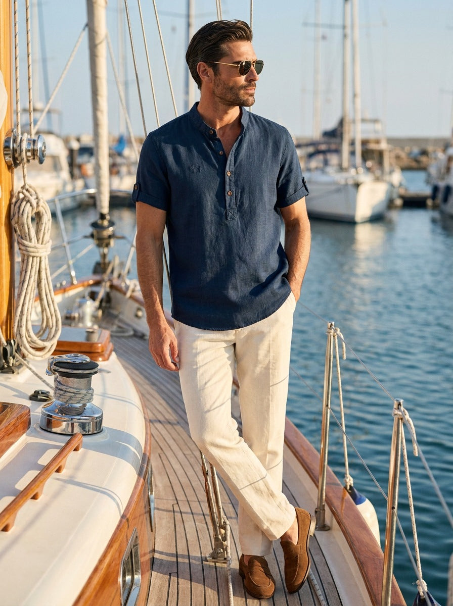 Camisa Goat London Classic — Classic azul - Modelo 1 puerto.jpg