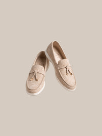 Thumbnail for Mocasín Belsize Suede Tassel — 11 khaki par elegante - IA.jpg