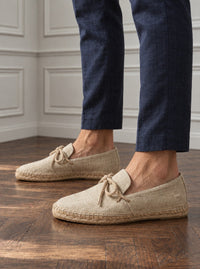 Thumbnail for Zapato Wimbledon Linen Espadrille — Wimbledon kaki - modelo detalle GPT.jpg