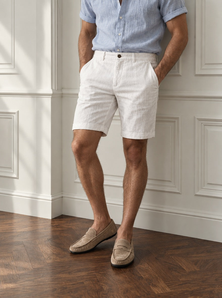 Bermuda de lino — Bermuda lino blanca - modelo detalle GPT.jpg