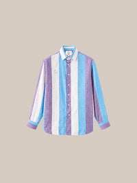 Thumbnail for Camisa London Eye mang larga (100% lino) — 3 celeste fondo beige - IA.jpg