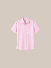 Thumbnail for Camisa 100% Lino (Black Line) — 2 rosa - IA Gemini.jpg